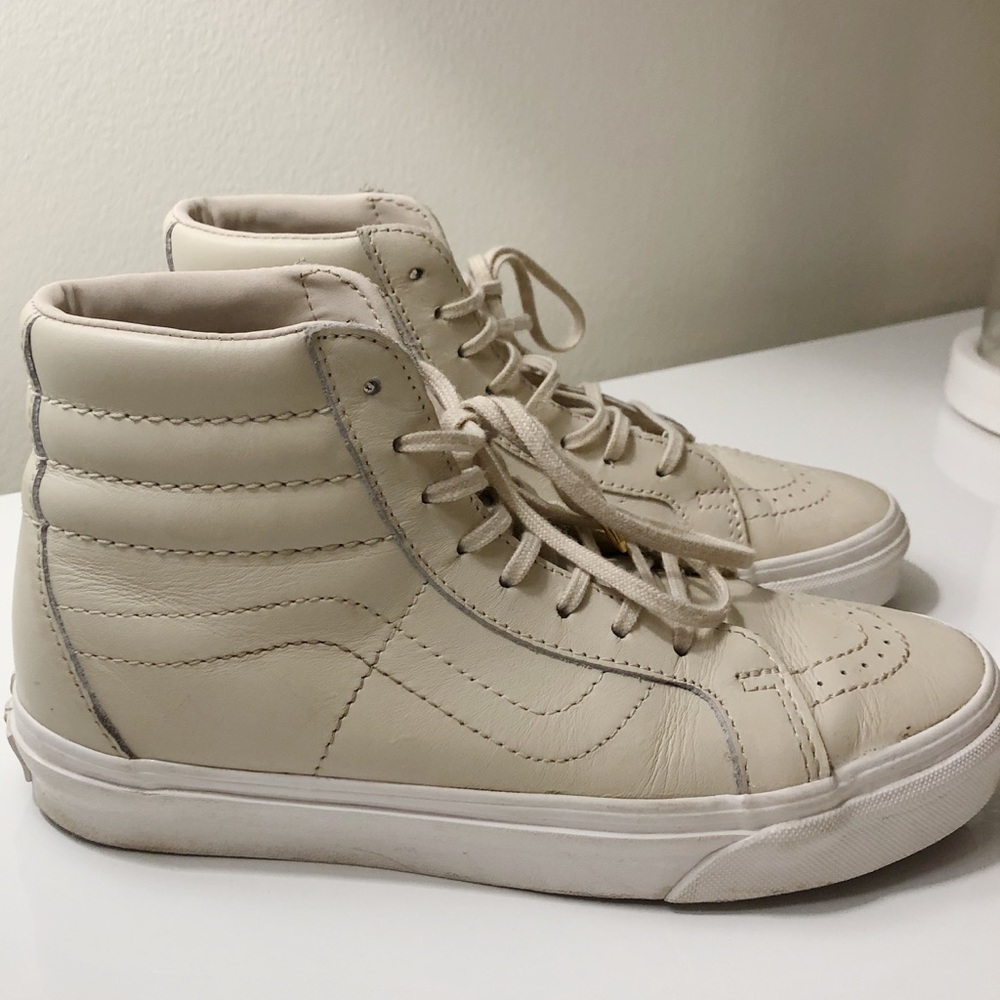 Tan leather vans / Size 7 in women’s